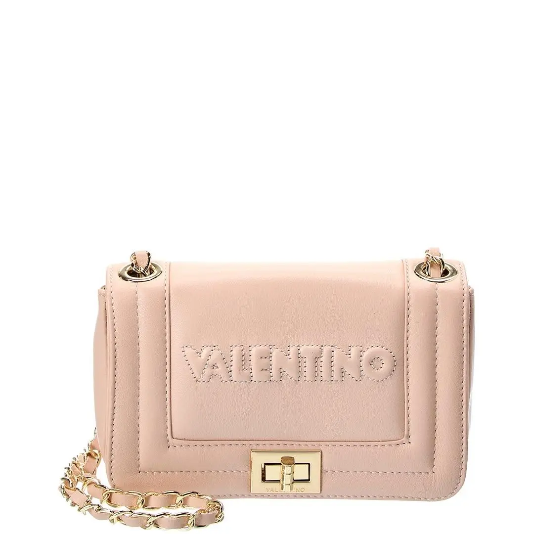 Valentino By Mario Valentino Beatriz Embossed Leather Shoulder Bag Women`s Pink