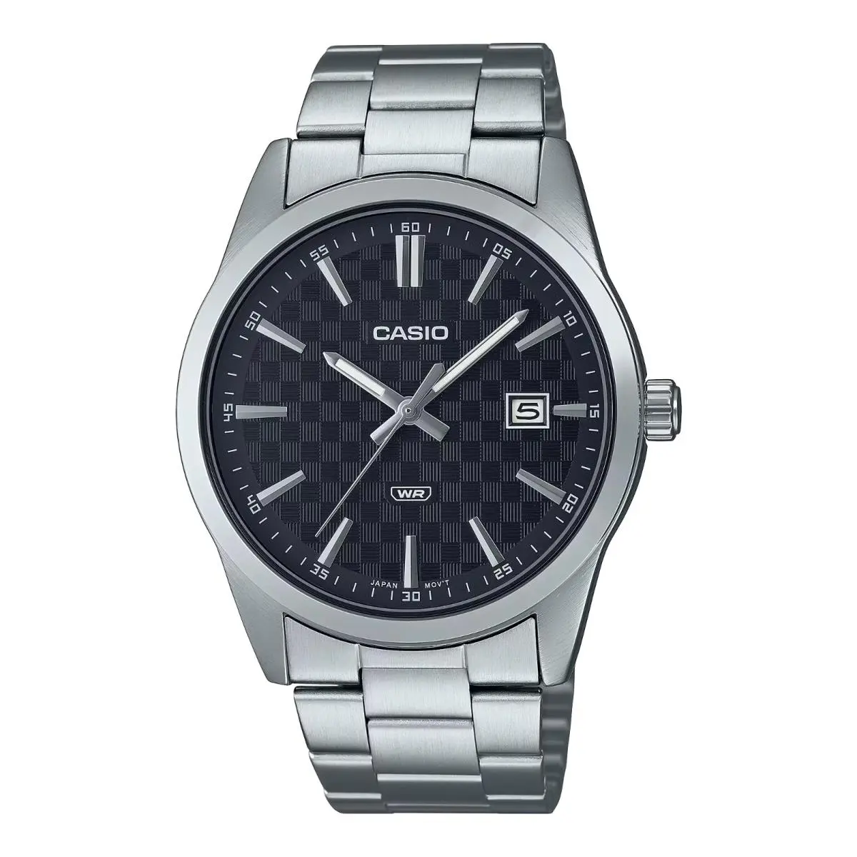 Men`s Matte Textured Quartz Stainless Steel Watch - MTP-VD03D-1AUDF by Casio