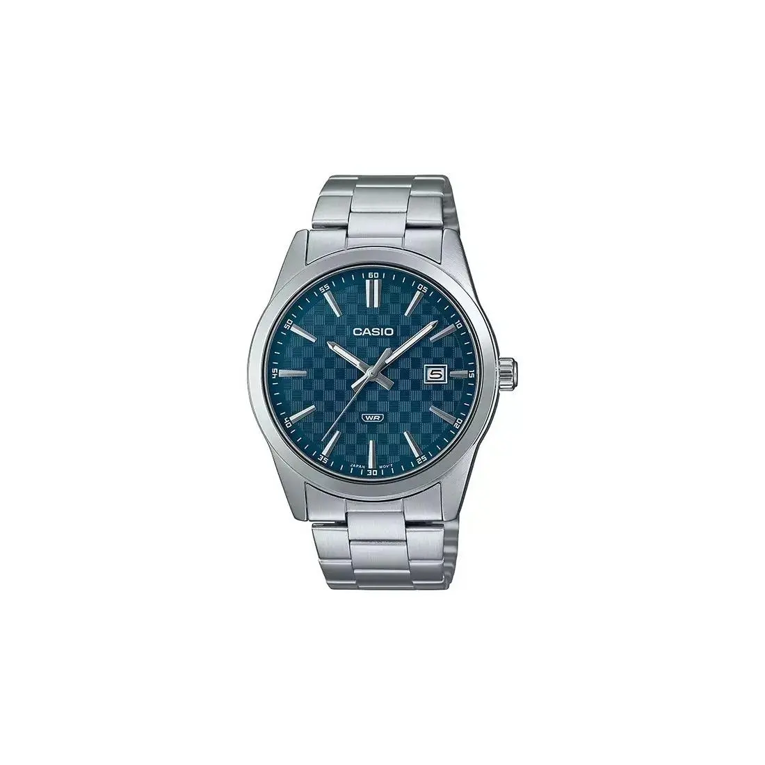 Casio Men`s Blue Dial Silver-tone Analog Watch -MTP-VD03D-2A2UDF