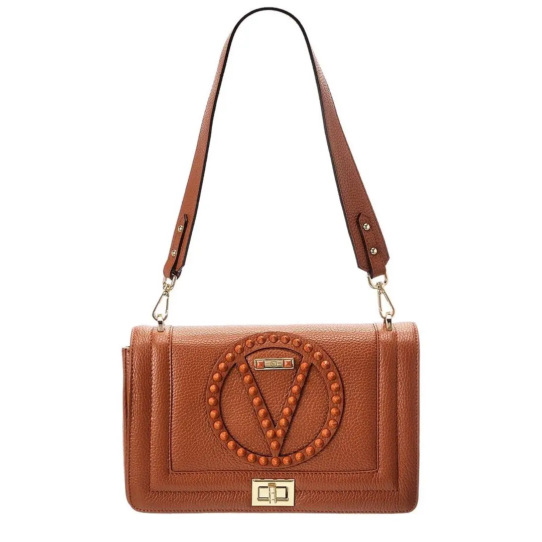 Valentino By Mario Valentino Alice Rock Leather Shoulder Bag Women`s Brown