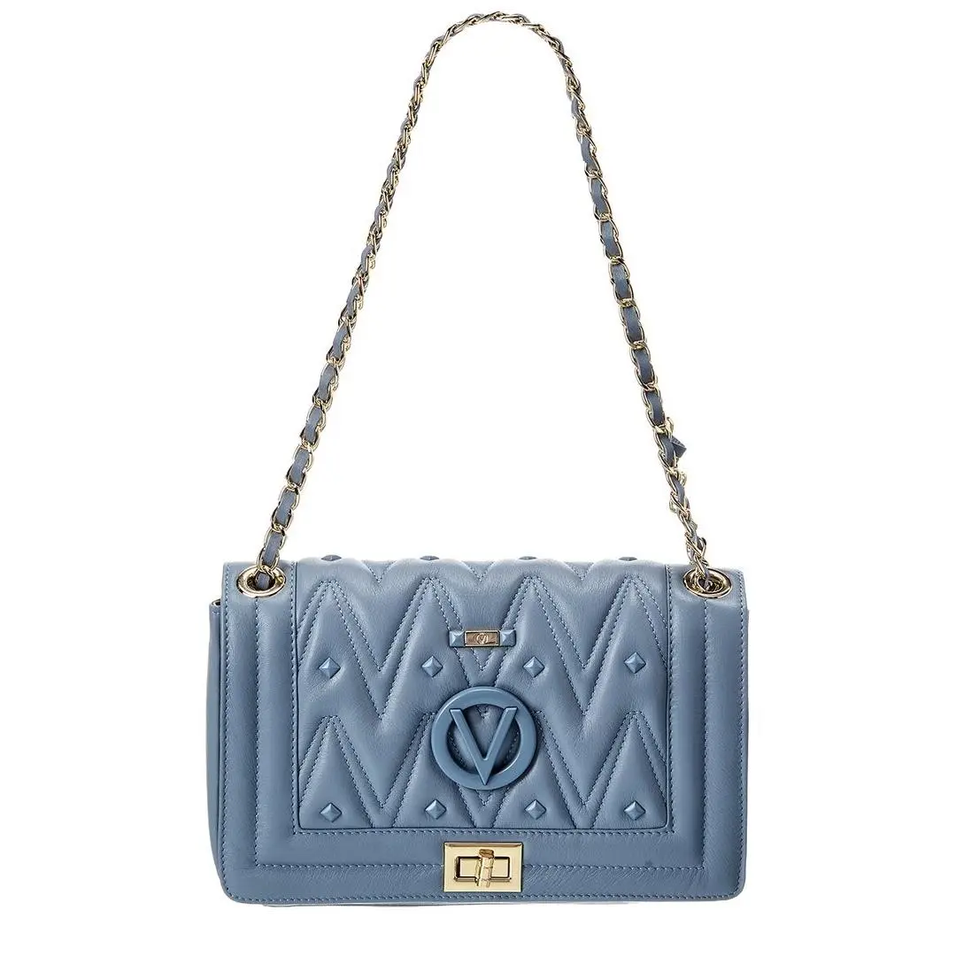 Valentino By Mario Valentino Alice Diamond Leather Shoulder Bag Women`s Blue