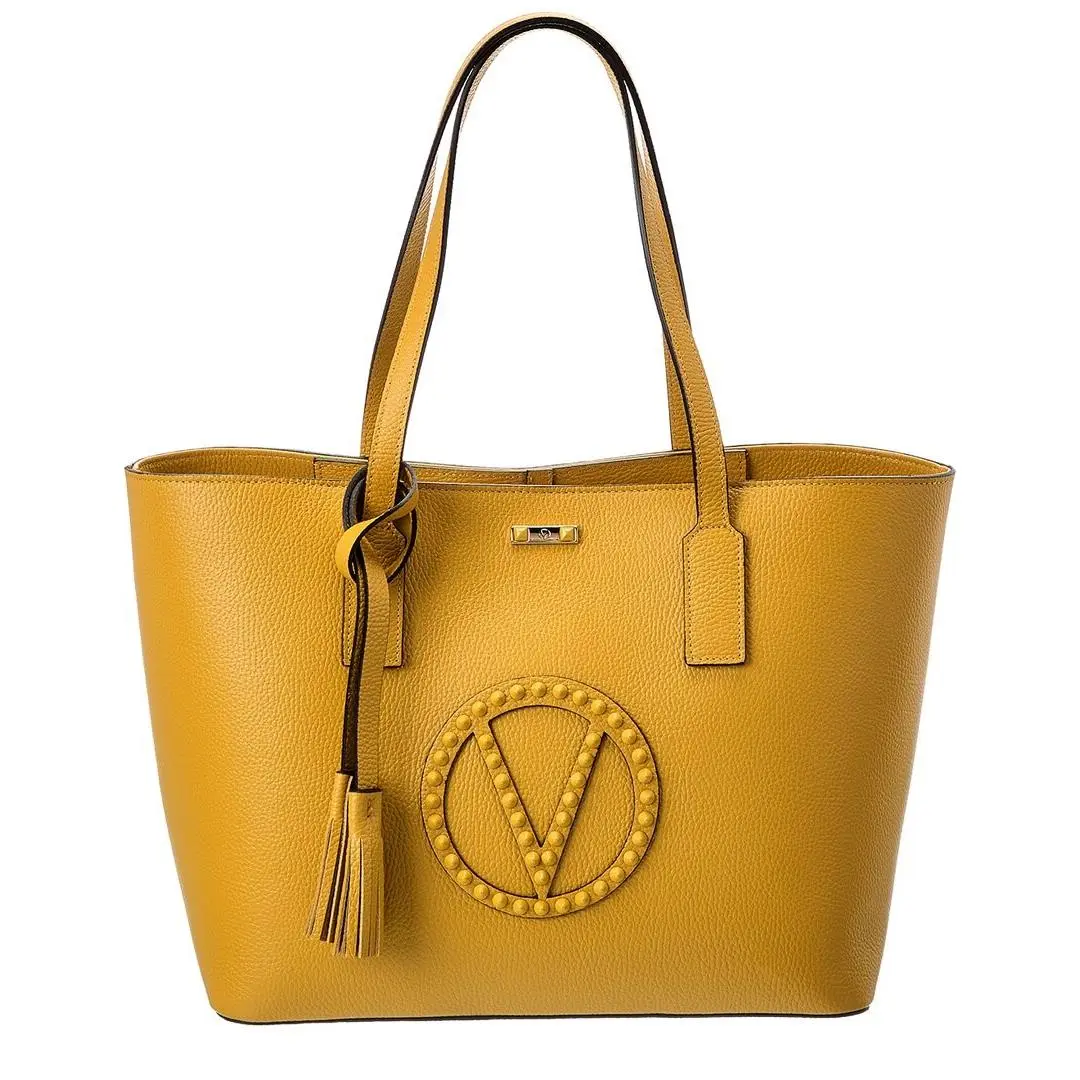 Valentino By Mario Valentino Soho Rock Leather Tote Women`s Gold