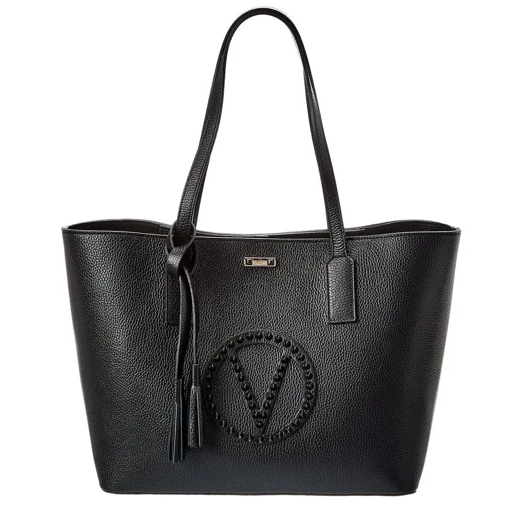 Valentino By Mario Valentino Soho Rock Leather Tote Women`s Black