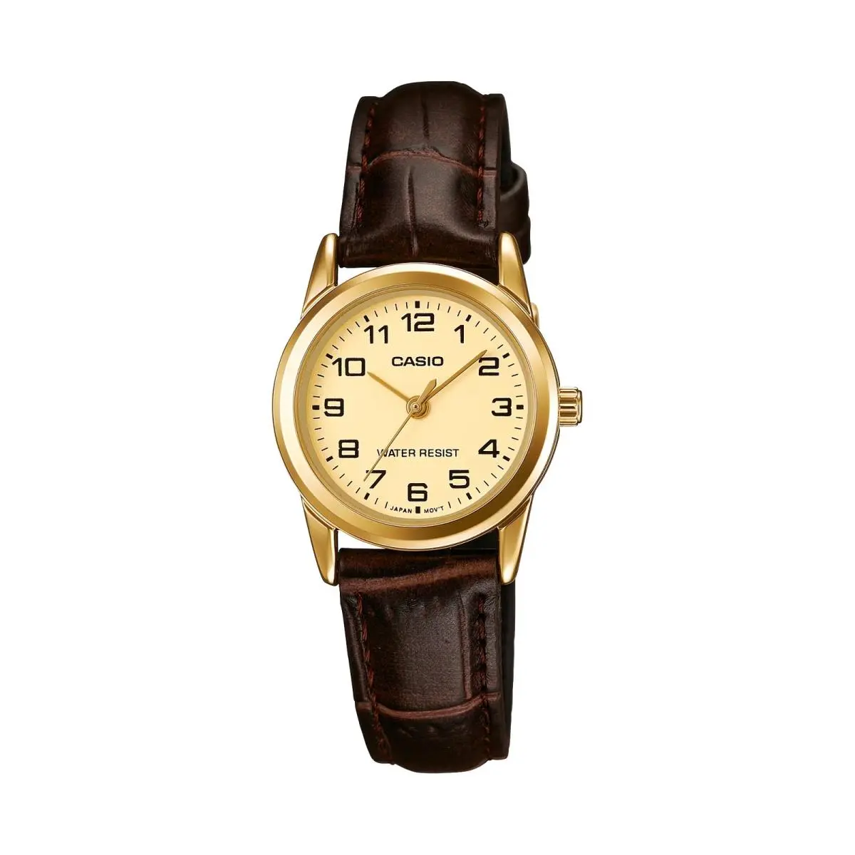 Women’s Classic Analog Watch with Brown Leather Strap - LTP-V001GL-9B by Casio