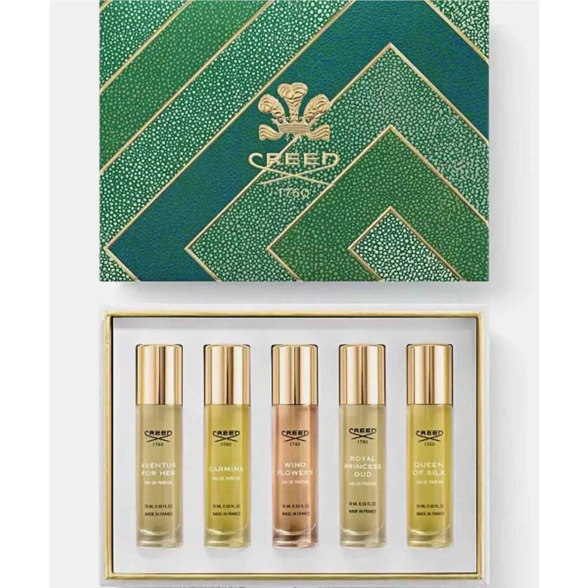 Eau de Parfum 5 Spray Travel Gift Set 5x10mL Aventus/carmina/wind/oud/silk by Creed