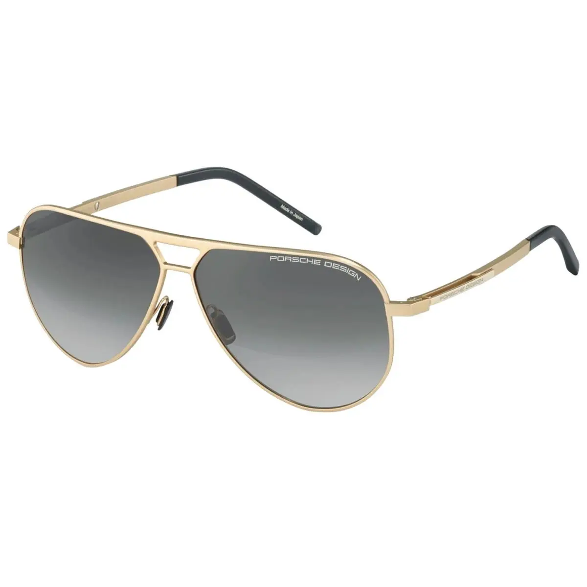 Design Men`s Titanium Aviator Sunglasses w /flex Hinges - P8942 - Japan Matte Gold-Tone/Dark Grey (63C) by Porsche