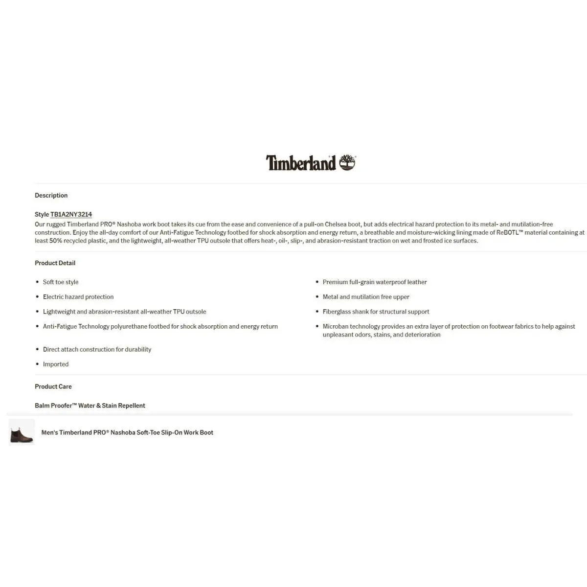 Timberland shoes - Timberland Pro® Nashoba Soft Toe Slip-On - A2NY3 - Brown (UPC: 197064692699) 9