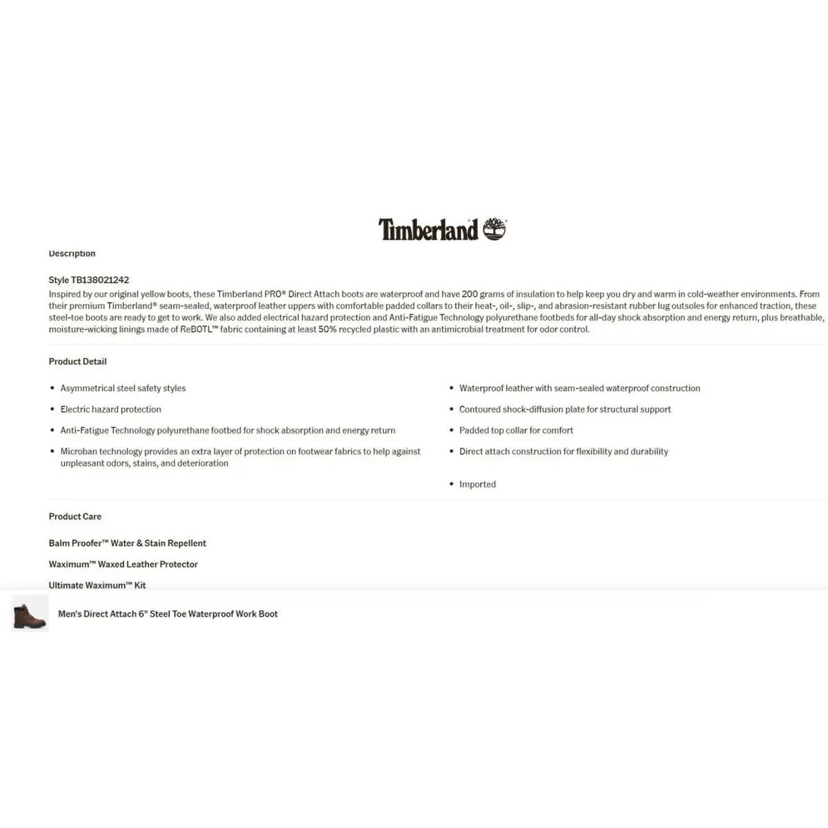 Timberland shoes - Timberland Pro® Direct Attach 6