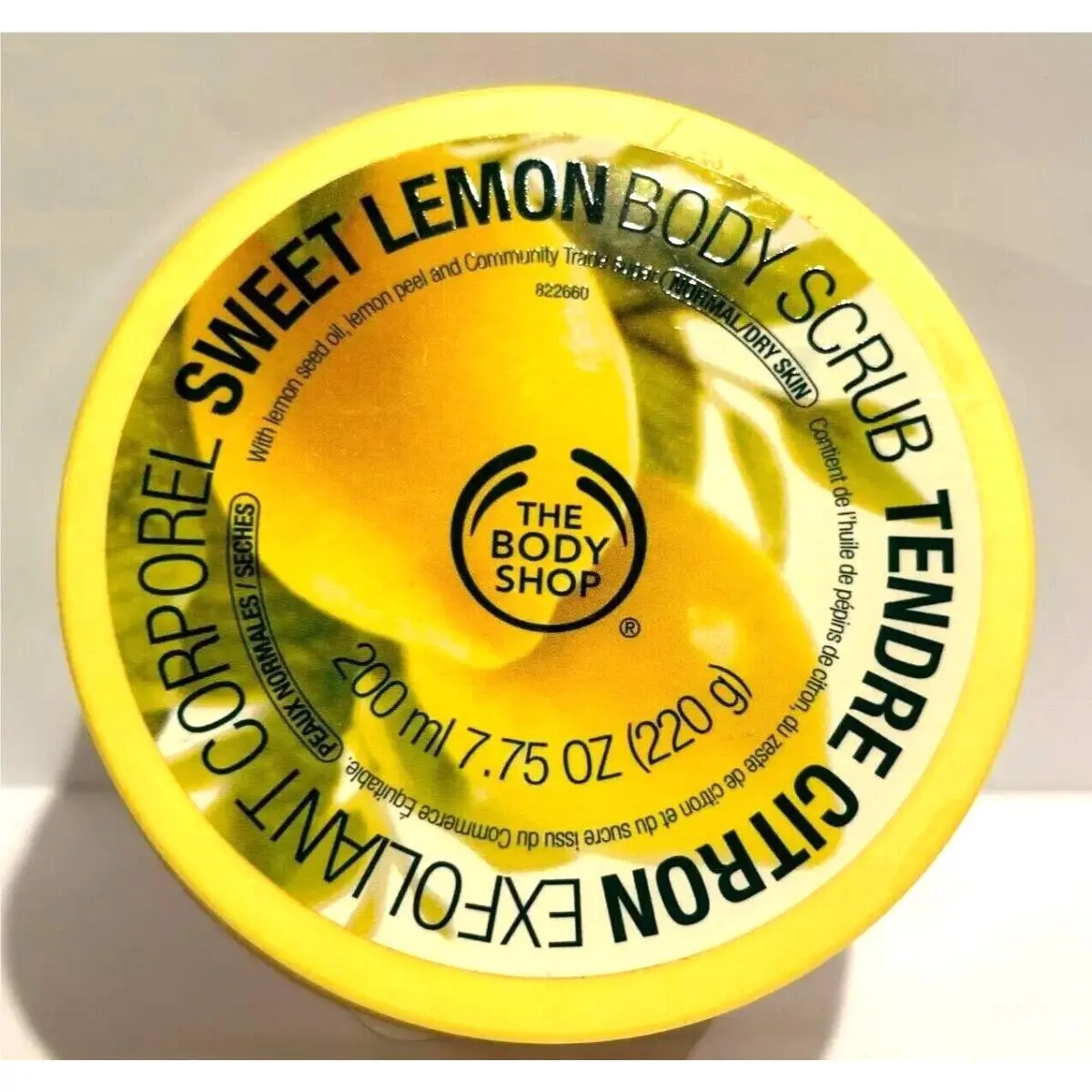 The Body Shop Sweet Lemon Body Scrub Exfoliate Smooth 7.75oz 220g Rare by THE BODY SHOP