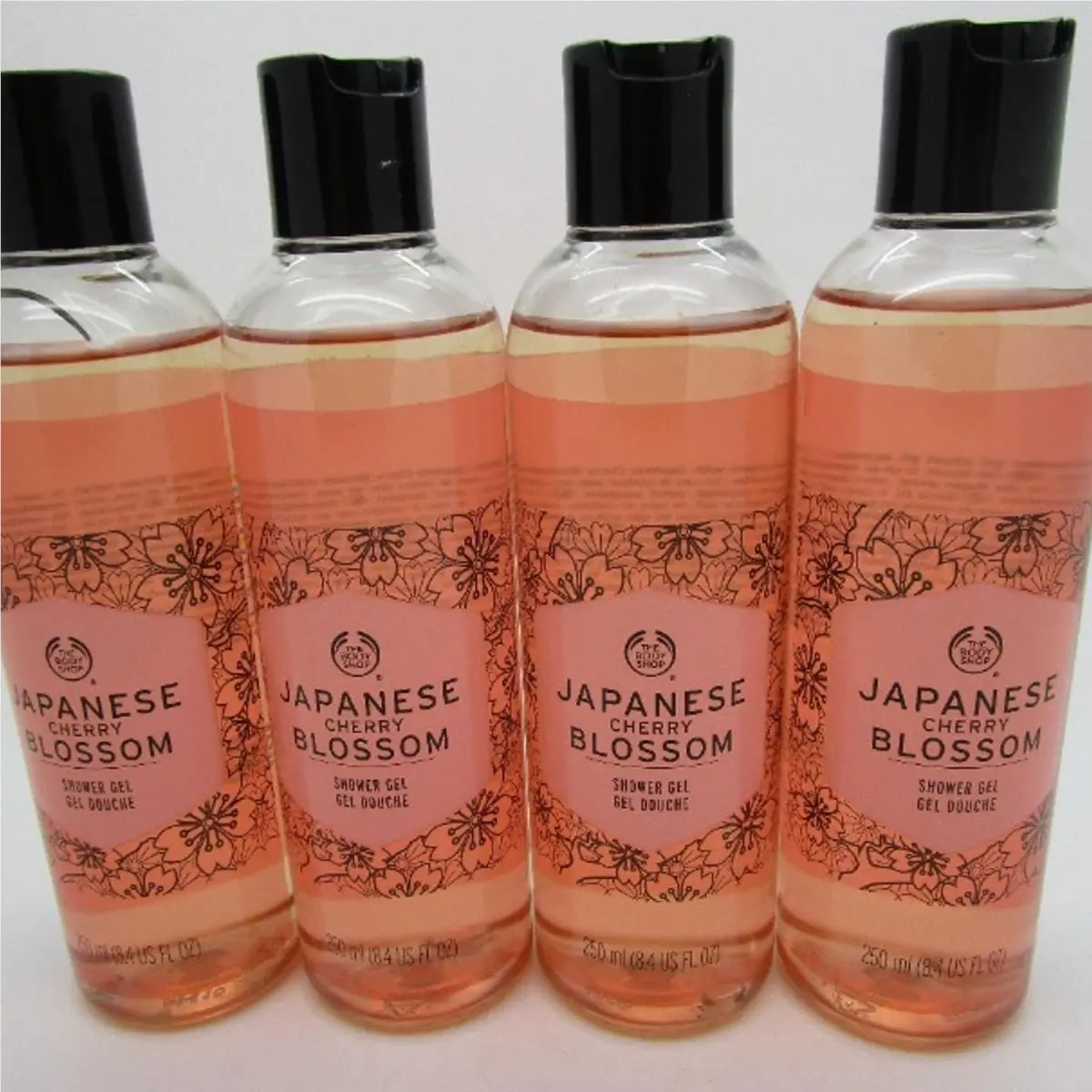 The Body Shop Japanese Cherry Blossom Shower Gel 8.4 oz ea - Lot OF 4 by THE BODY SHOP