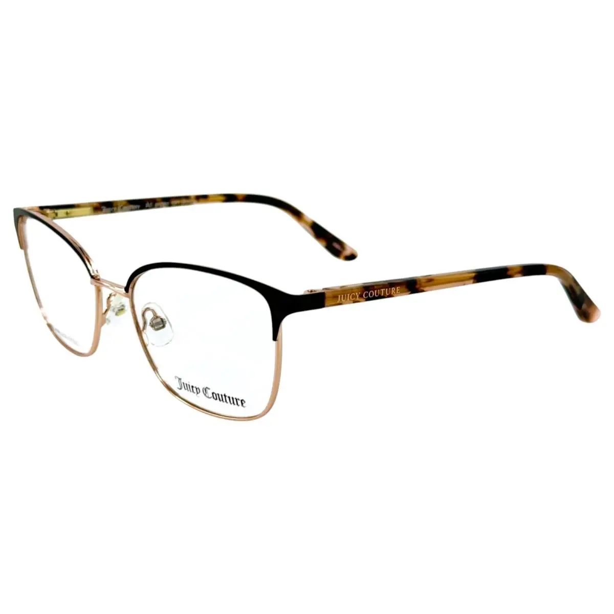 JU320 Womens Metal Eyeglass Frame 003 Matte Black 50-16 w Case by Juicy Couture