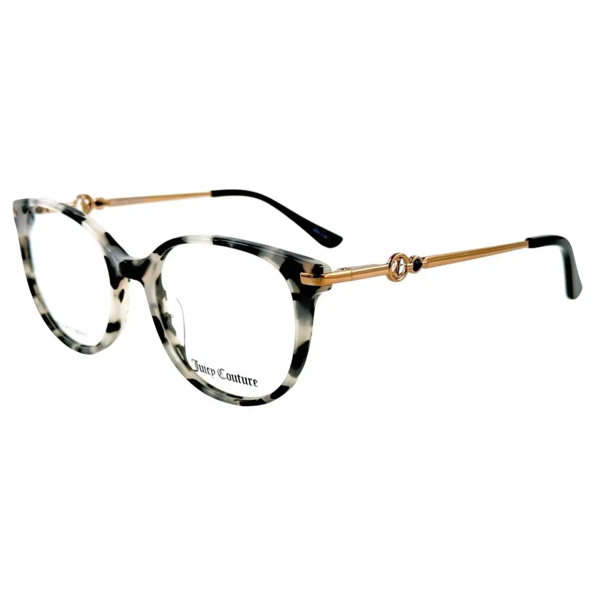 JU 272G Womens Plastic Eyeglass Frame Tcb Black White Havana 52-18 by Juicy Couture