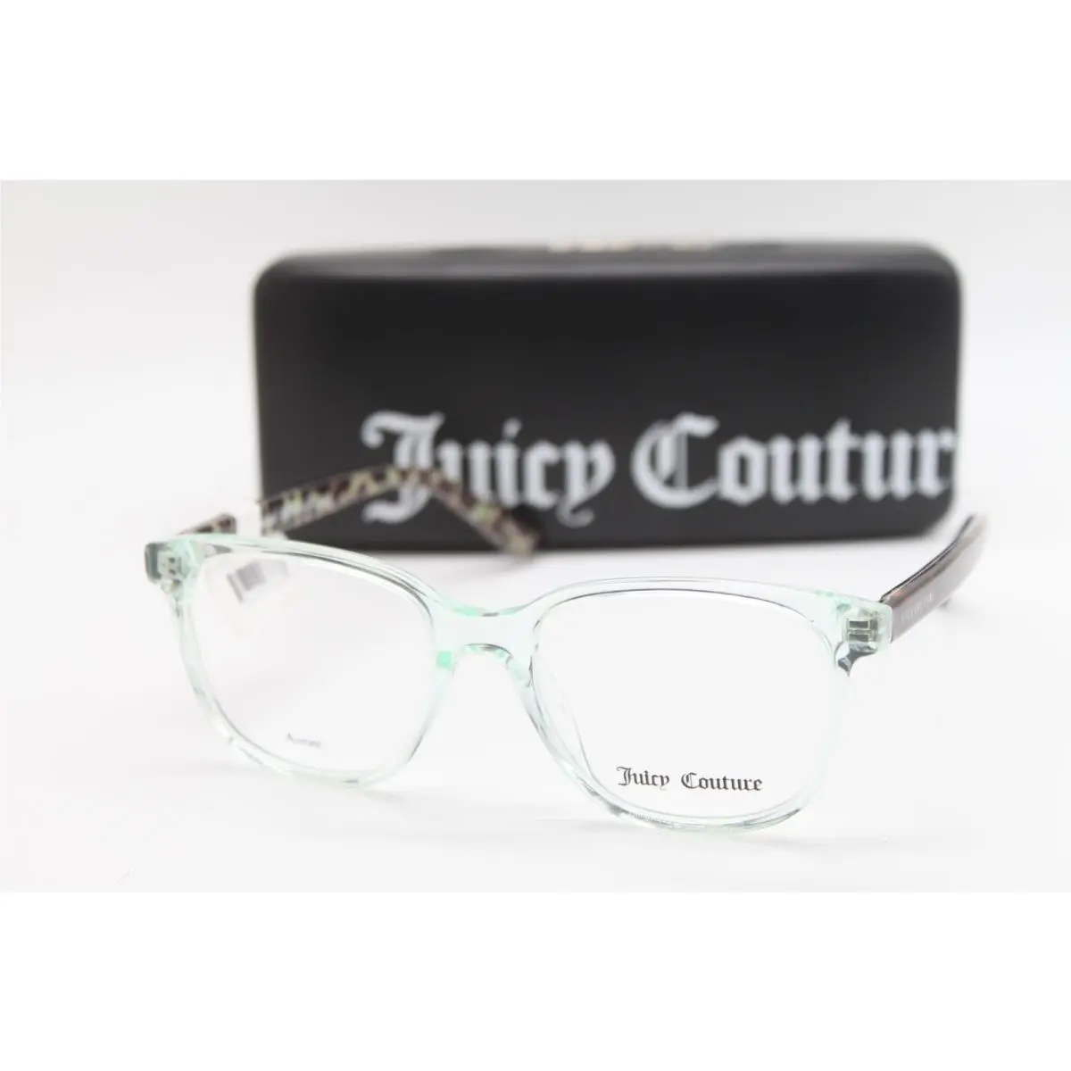 JU304 0OX Crystal Green Tort Eyeglasses W/case 49-17 by Juicy Couture