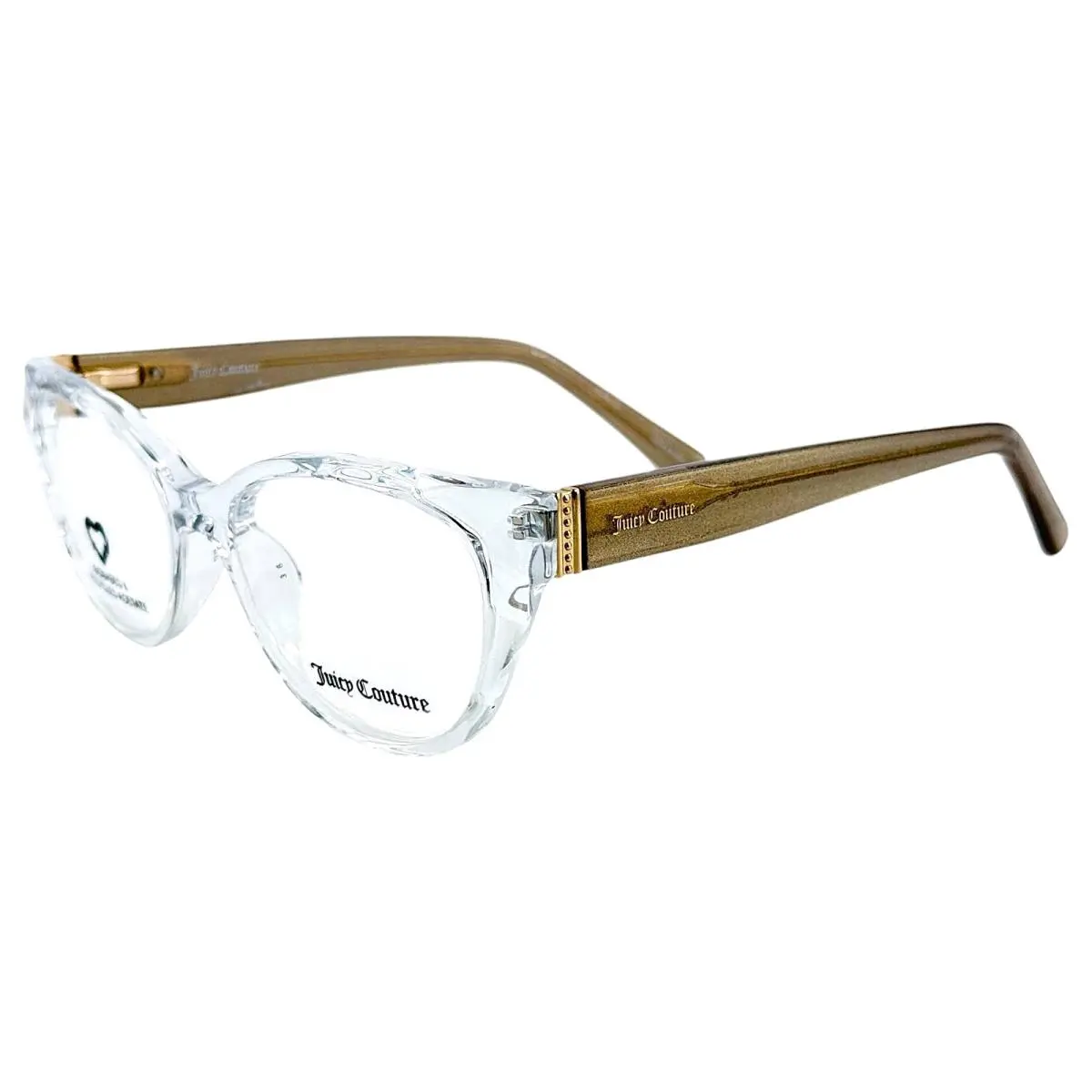 JU 255G Womens Plastic Eyeglass Frame 900 Crystal 53-17 w Case by Juicy Couture