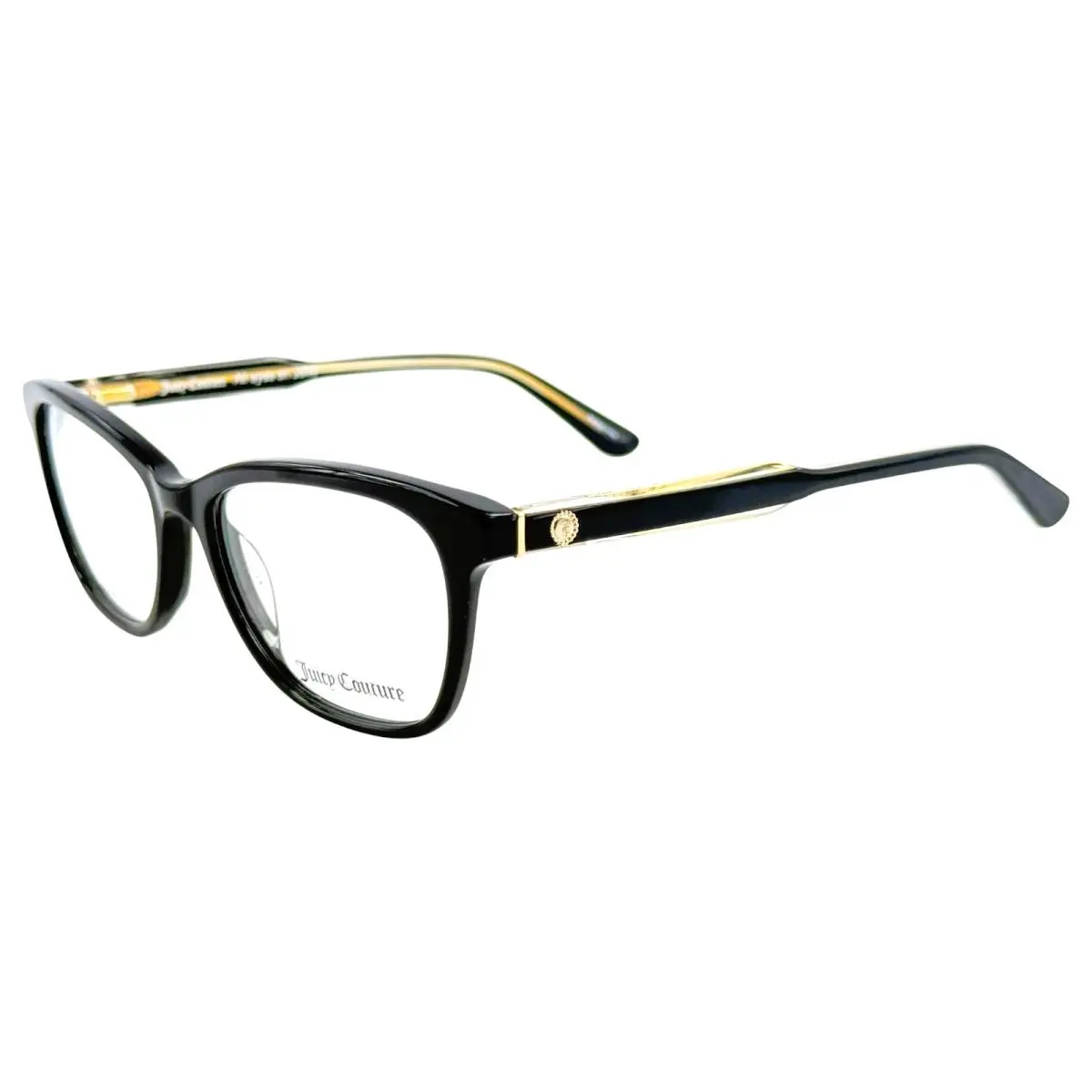 JU175 Womens Plastic Eyeglass Frame 807 Black 53-17 w Case by Juicy Couture