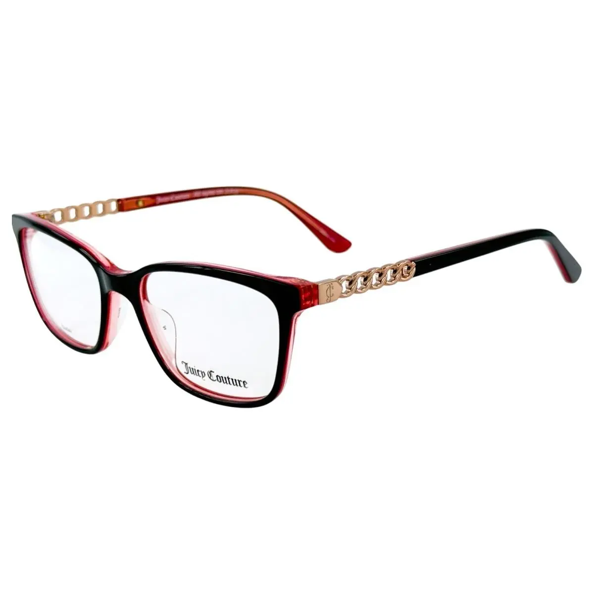 JU249 Womens Plastic Eyeglass Frame 807 Black 53-17 w Case by Juicy Couture