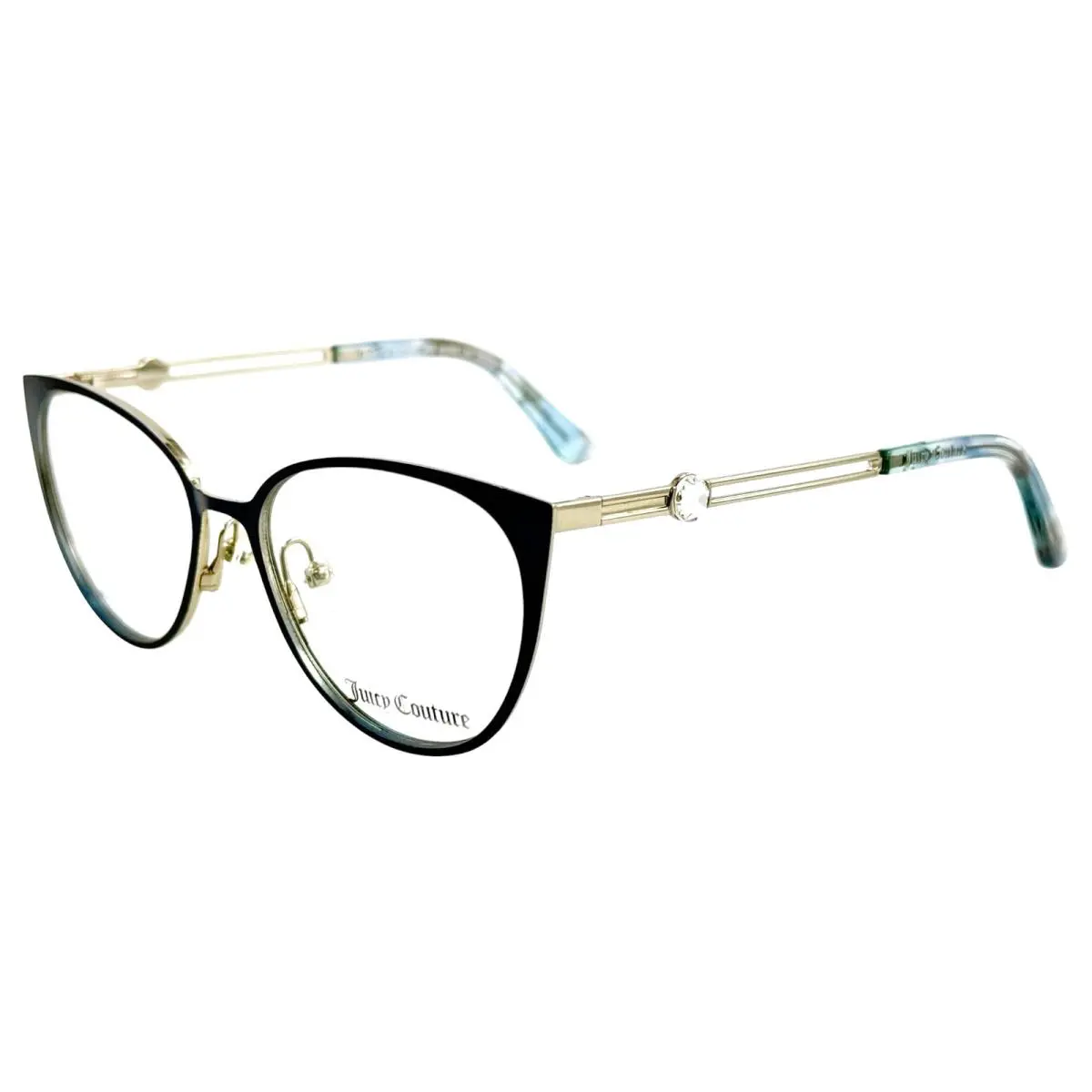JU 221 Womens Metal Eyeglass Frame Pjp Blue 51-16 w Case by Juicy Couture