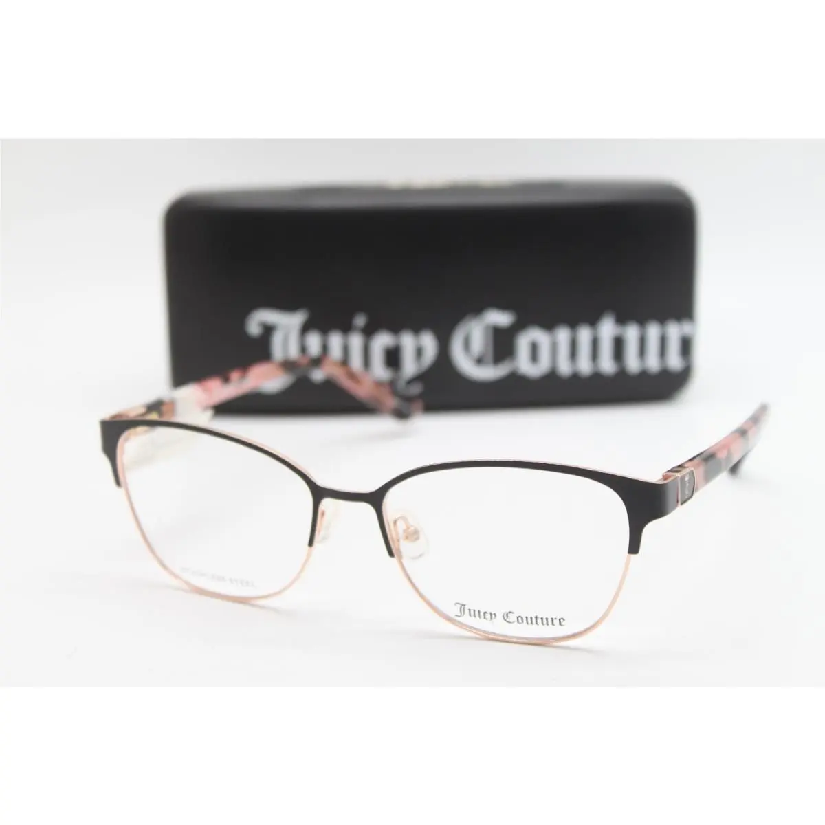 JU181 0AM Black R Gold Tort Eyeglasses W/case 53-15 by Juicy Couture