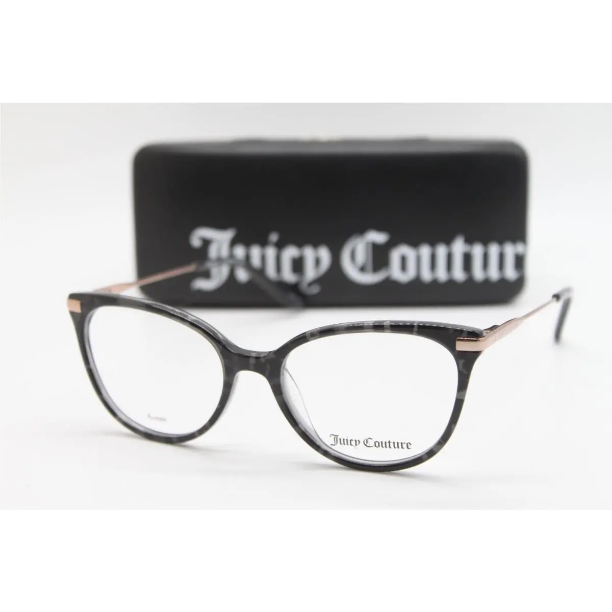 JU237 Aci Black R Gold Tort Eyeglassges W/case 52-17 by Juicy Couture