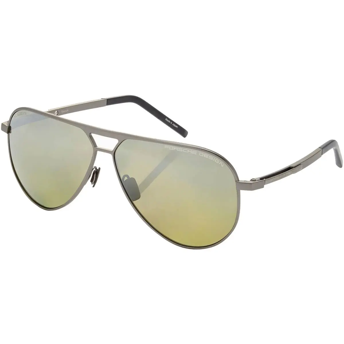Porsche Design Polarized Men`s Aviator Sunglasses w/ Spring Hinges - P8942 63B