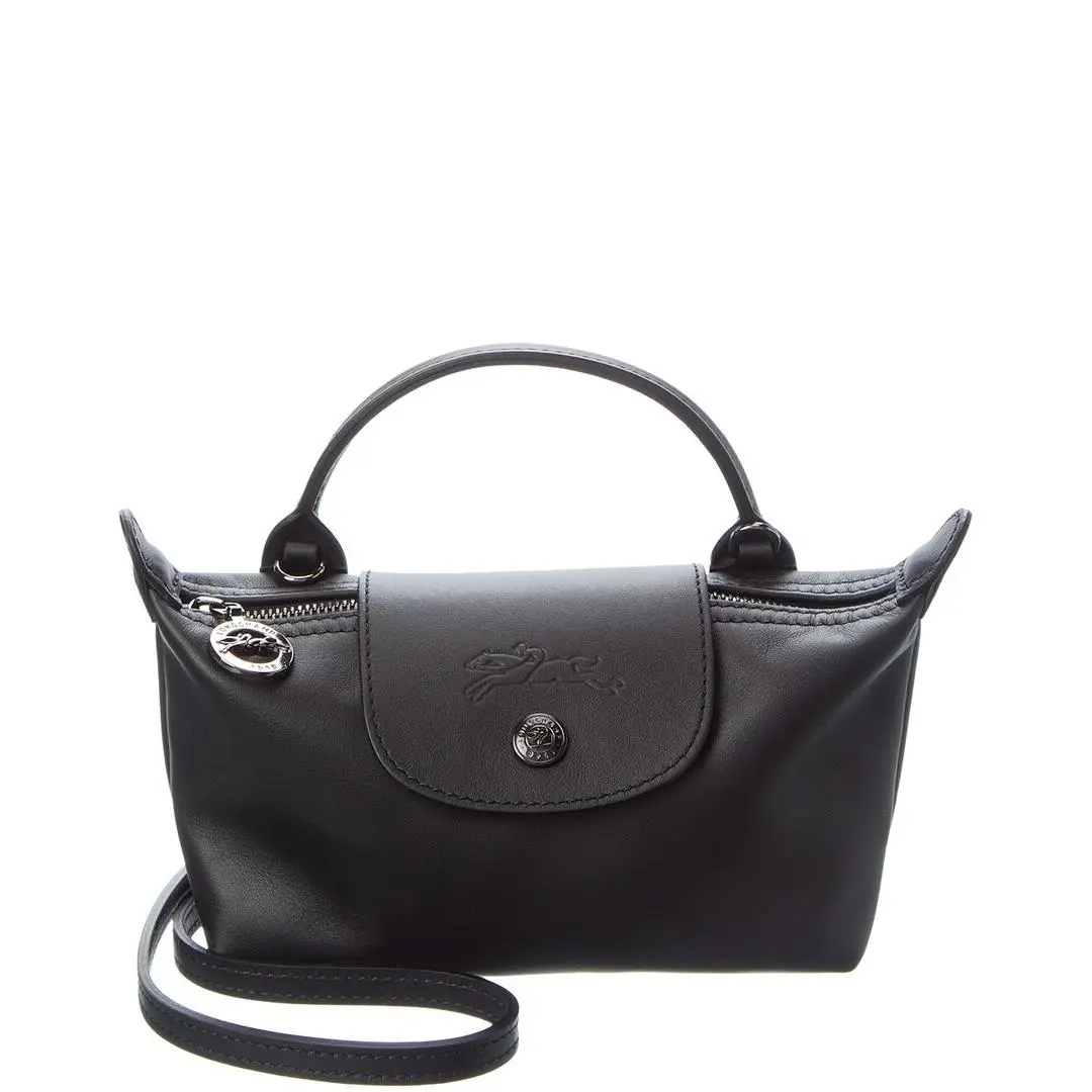 Le Pliage Xtra Xs Leather Pouch Women`s Black by Longchamp