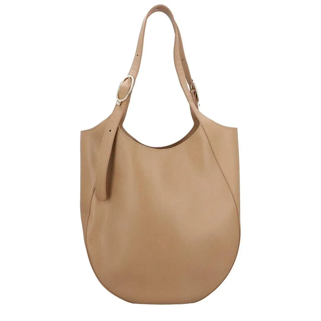 Le Foulonné Extra Large Leather Tote Women`s Brown by Longchamp