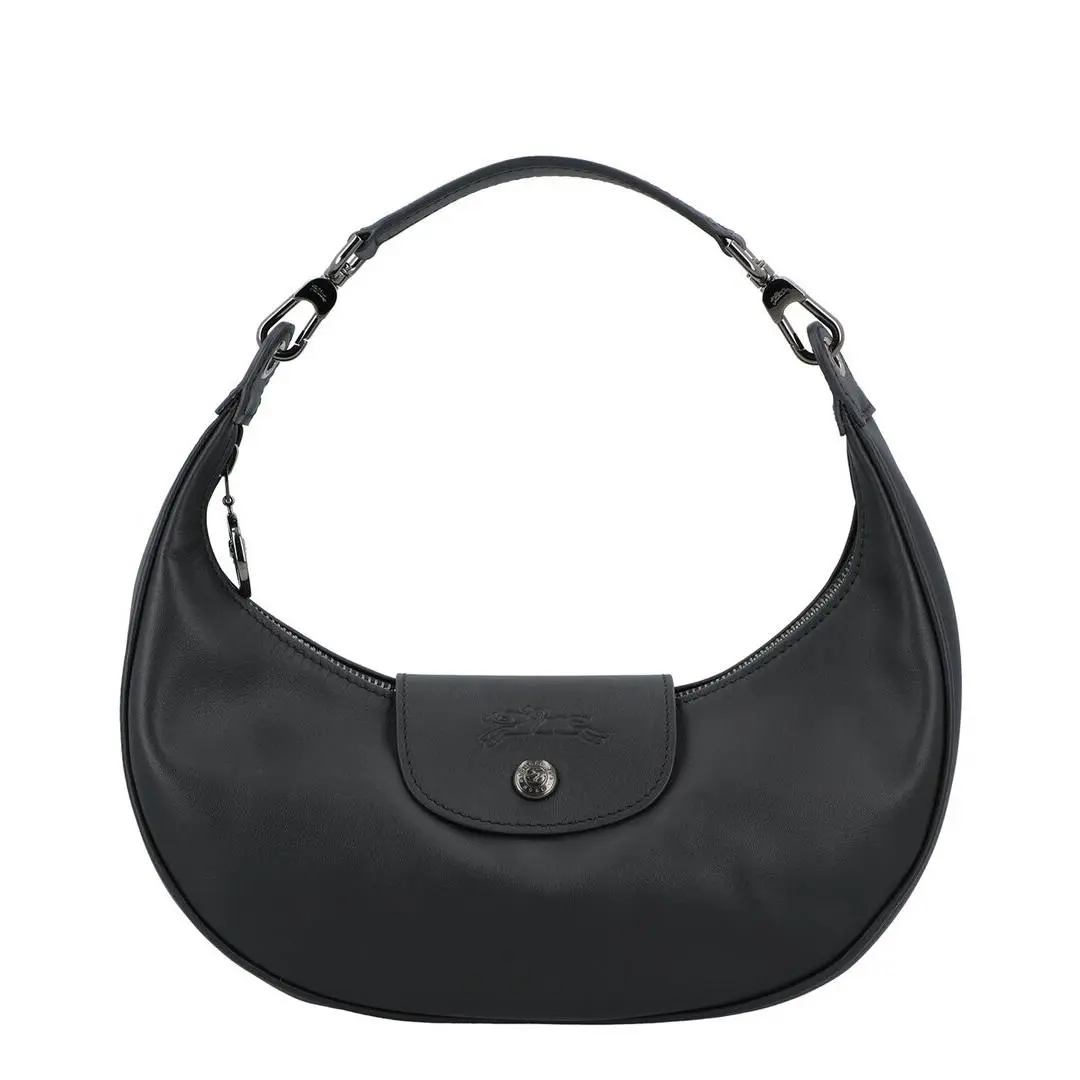 Le Pliage Xtra Small Leather Shoulder Bag Women`s Black by Longchamp