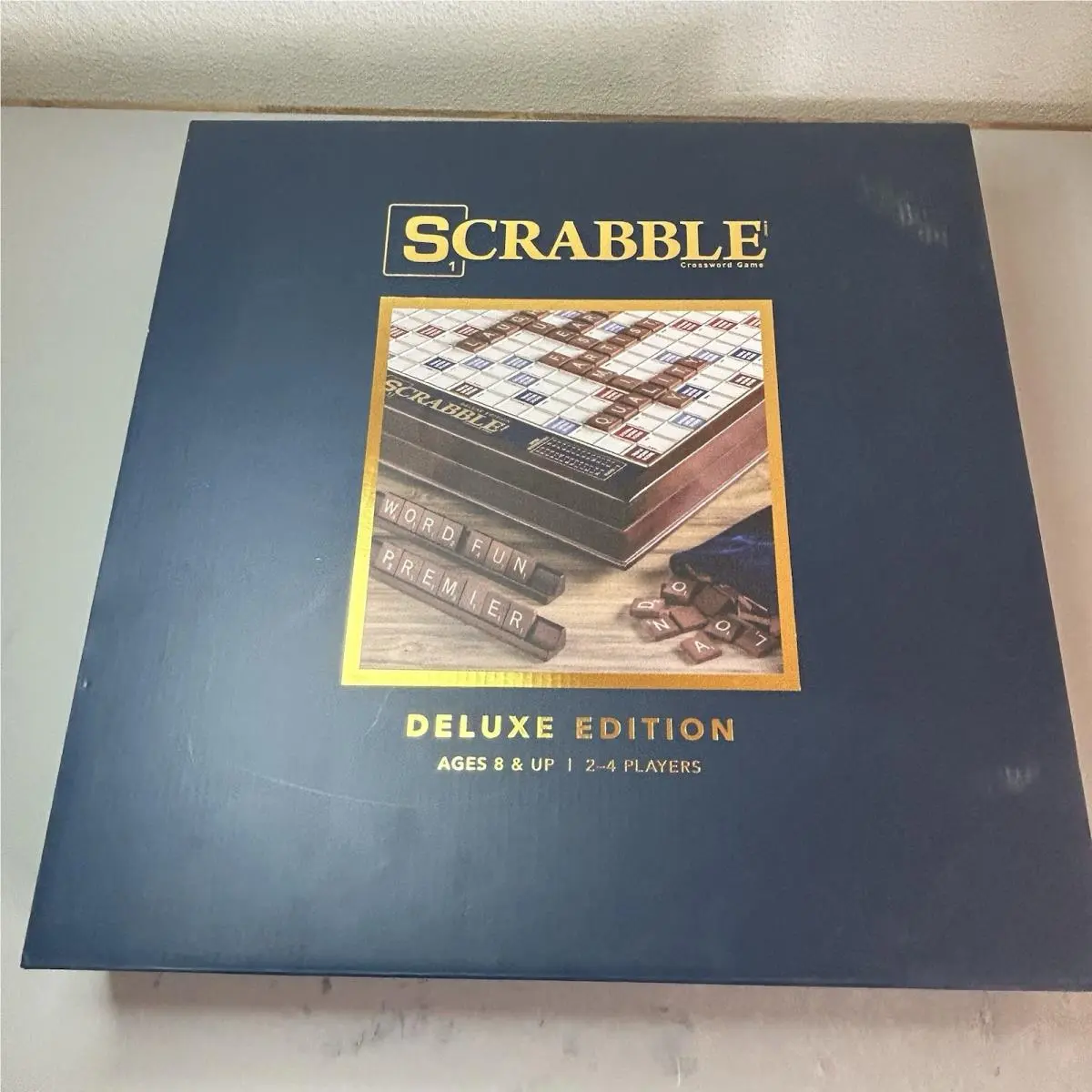 Scrabble Deluxe Edition w/ Solid Wood Rotating Turntable 2023