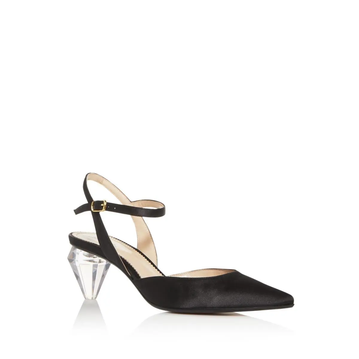 Womens Black The Slingback Toe Sculpted Heel Leather Pumps 36 by Marc Jacobs