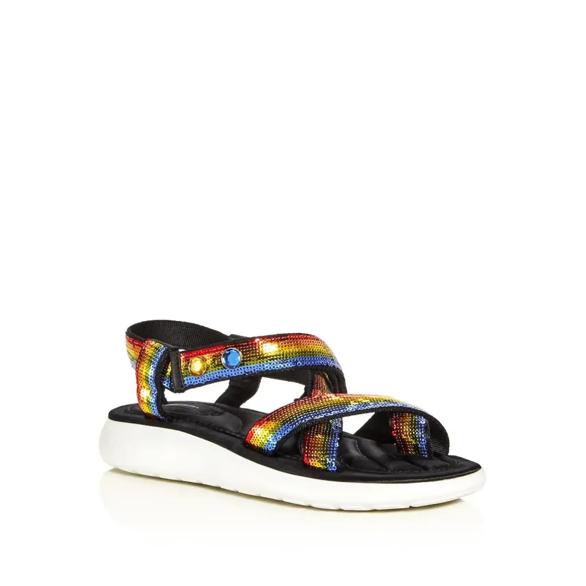 Womens Black Sequined Comfort Comet Round Toe Sandals Shoes 35 by Marc Jacobs