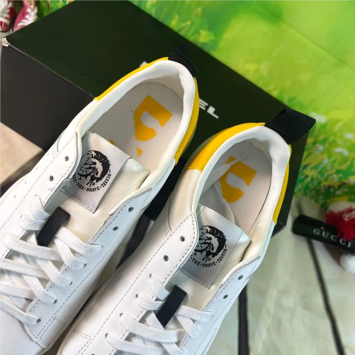 Diesel shoes - S-Clever - White/ Yellow 7