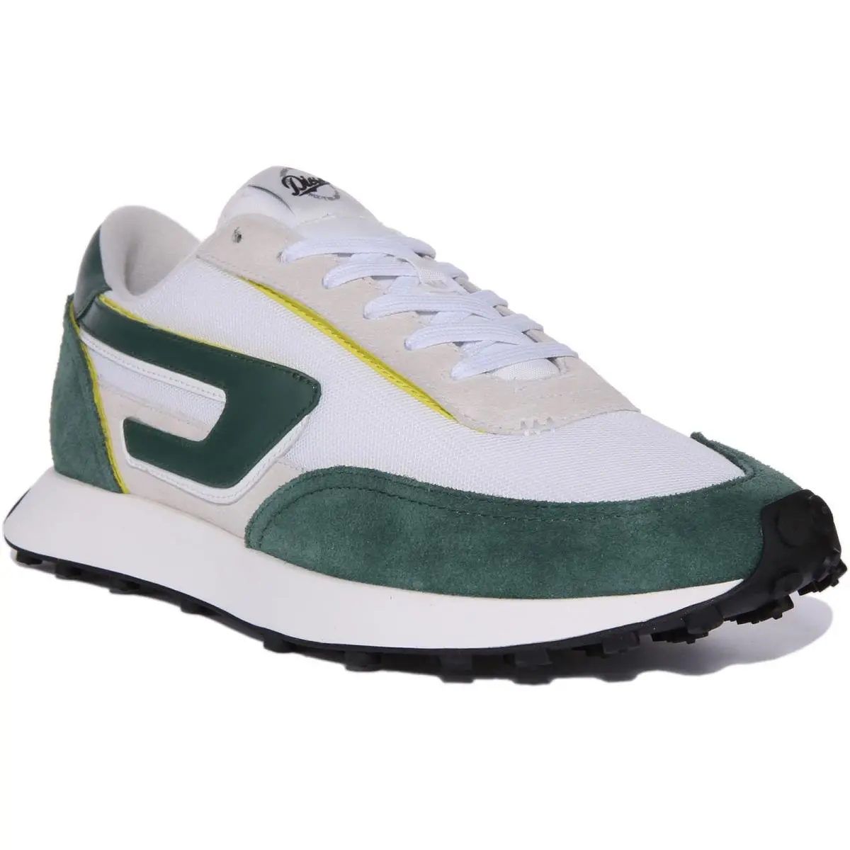Diesel S-racer LC Cushioned Midsole Mens Sneakers In White Green US 8 - 13 - WHITE GREEN