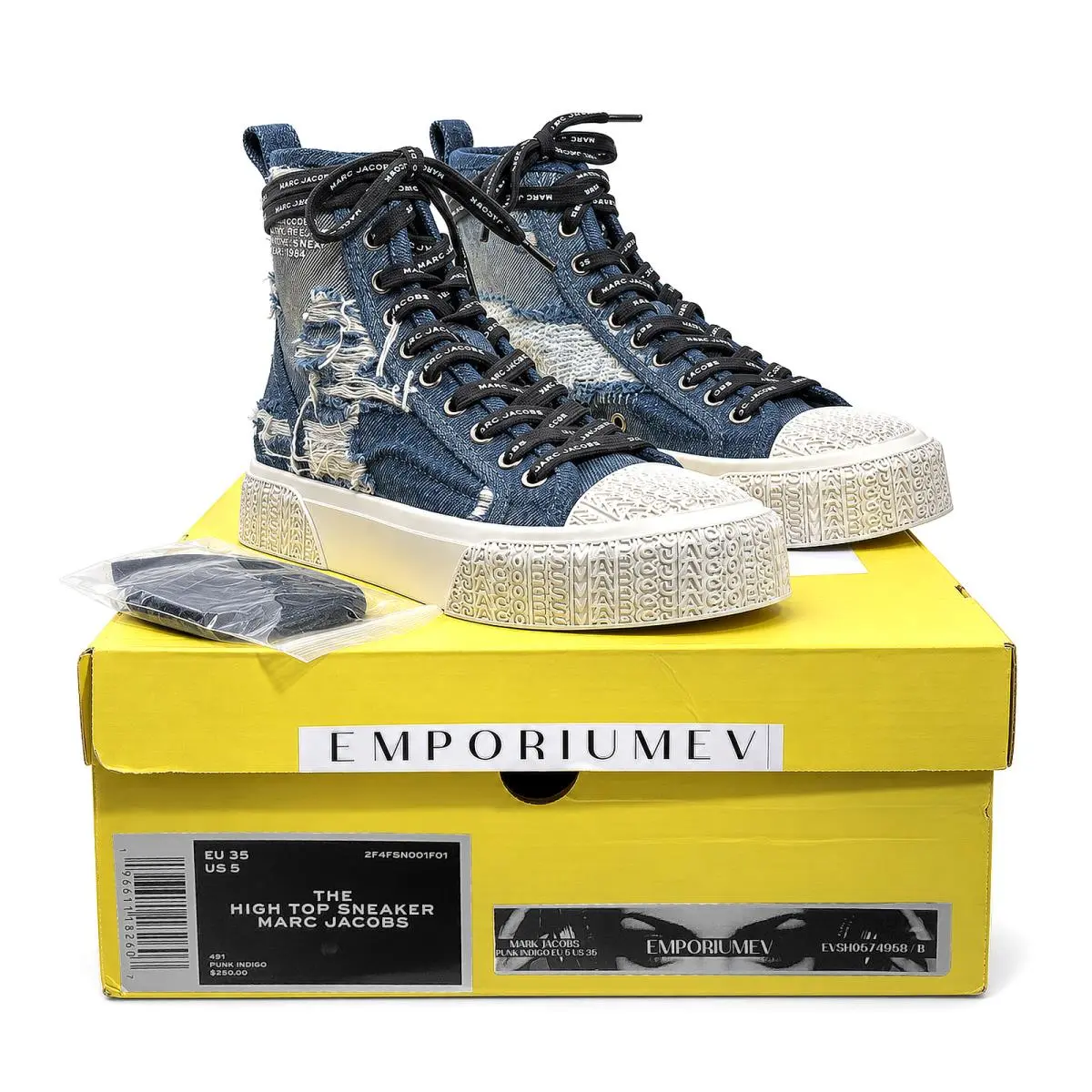 Marc Jacobs shoes - The Rip and Repair Denim High Top Sneaker - 2F4FSN001F01-491 - Blue 8