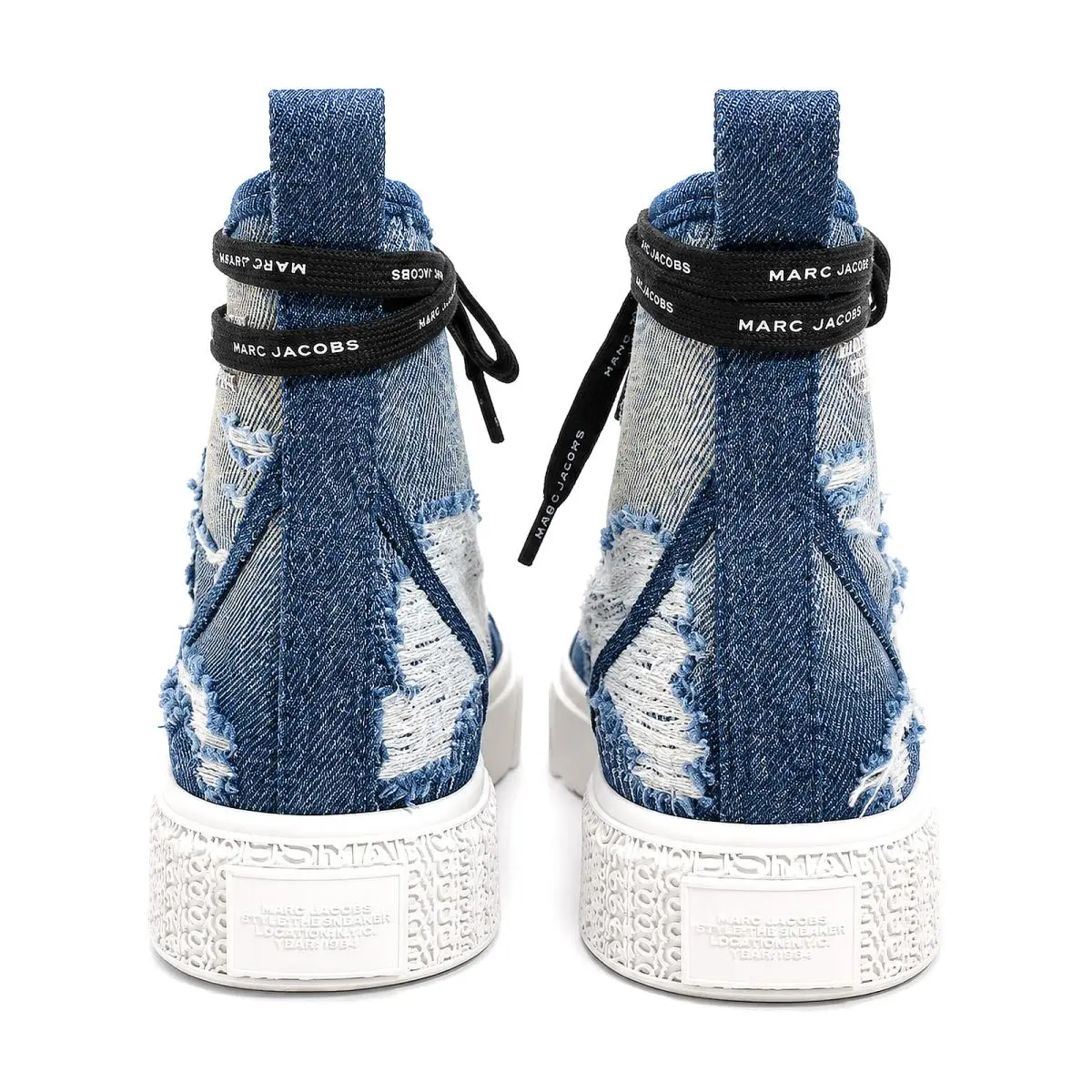 Marc Jacobs shoes - The Rip and Repair Denim High Top Sneaker - 2F4FSN001F01-491 - Blue 2