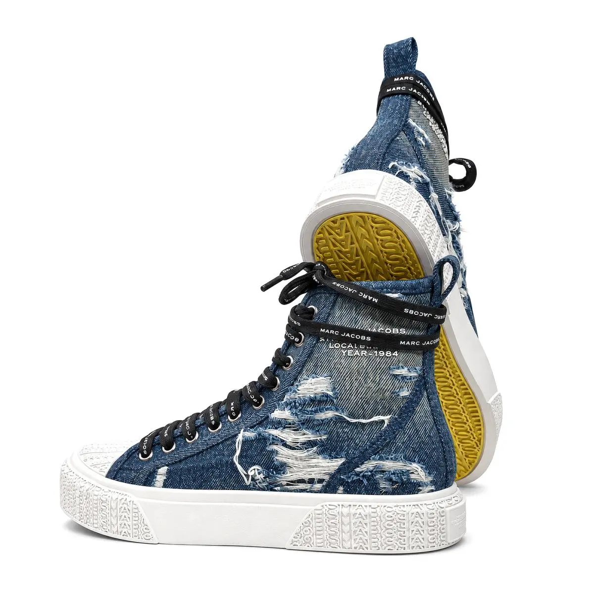Marc Jacobs shoes - The Rip and Repair Denim High Top Sneaker - 2F4FSN001F01-491 - Blue 5