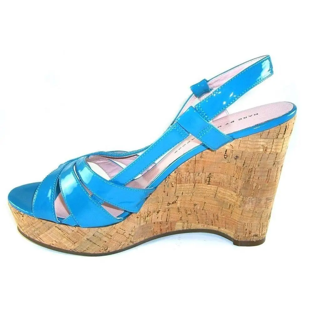 Marc Jacobs shoes - Cork Wedge Sandals Blue 9.5M - Blue (UPC: 884312656342) 0