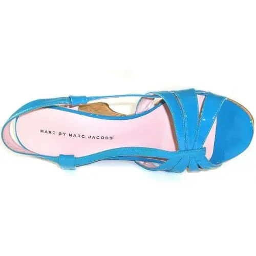 Marc Jacobs shoes - Cork Wedge Sandals Blue 9.5M - Blue (UPC: 884312656342) 1