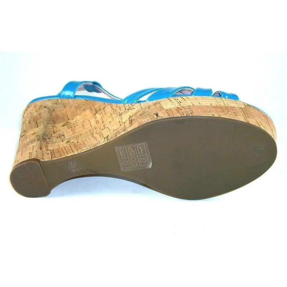 Marc Jacobs shoes - Cork Wedge Sandals Blue 9.5M - Blue (UPC: 884312656342) 2