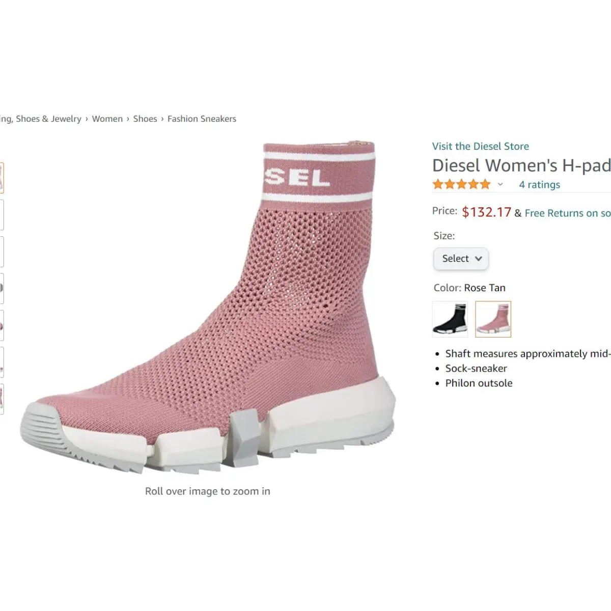 Diesel shoes - Diesel H-padola Net - Net - ROSE TAN 10