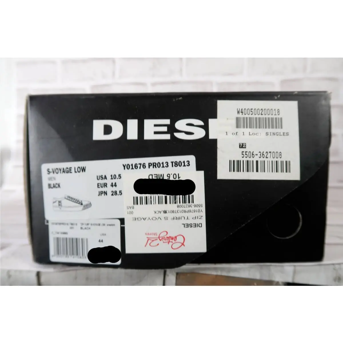 Diesel shoes - Zip-Turf S-Voyage Low - Low - Black / White 12