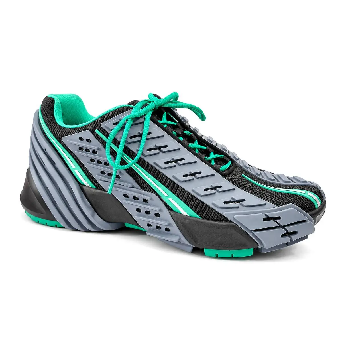 Diesel shoes - Diesel S-Prototype - Y02876-P4462-H9012 - Gray / Black / Mint Green 0