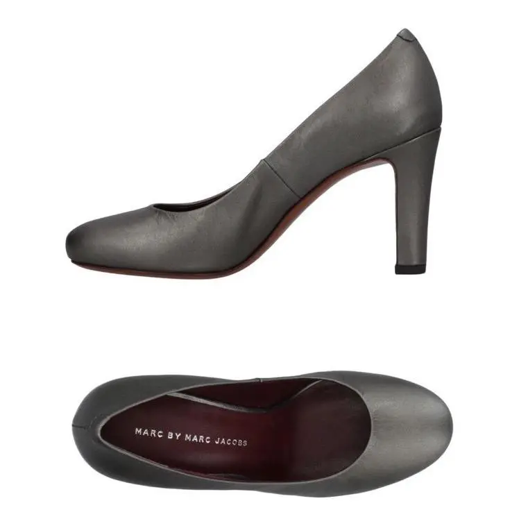Marc By  Women Shoes Size 41 Silver Leather Pumps by Marc Jacobs