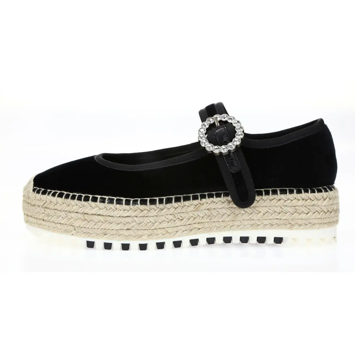 Marc By  Womens Suzi Black Velvet Mary Jane Buckle Espadrilles Size 9 by Marc Jacobs