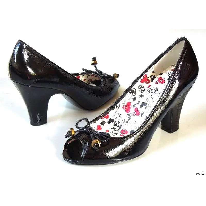 Miss Marc Black 8.5 Open-toe Bow Shoes Pumps Heels 39.5 Cute by Marc Jacobs