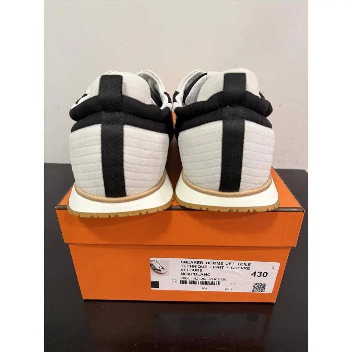 Hermes shoes - HERMES JET - JET - H242923ZH - Black / White 8