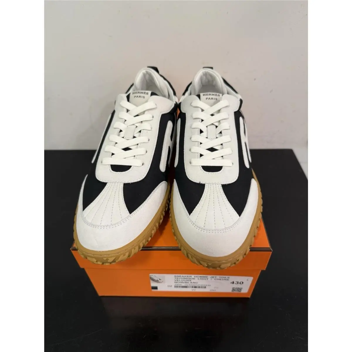 Hermes shoes - HERMES JET - JET - H242923ZH - Black / White 6