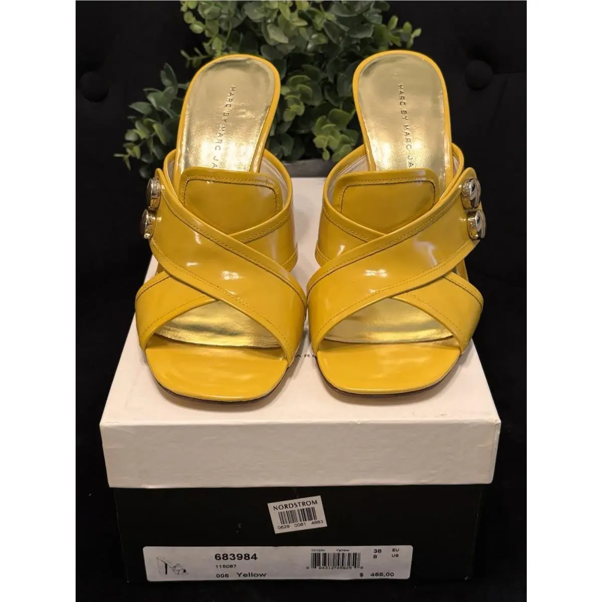 Marc Jacobs shoes - Marc by Marc Jacobs Art Deco Stripe Heels Yellow Gold - Yellow 2
