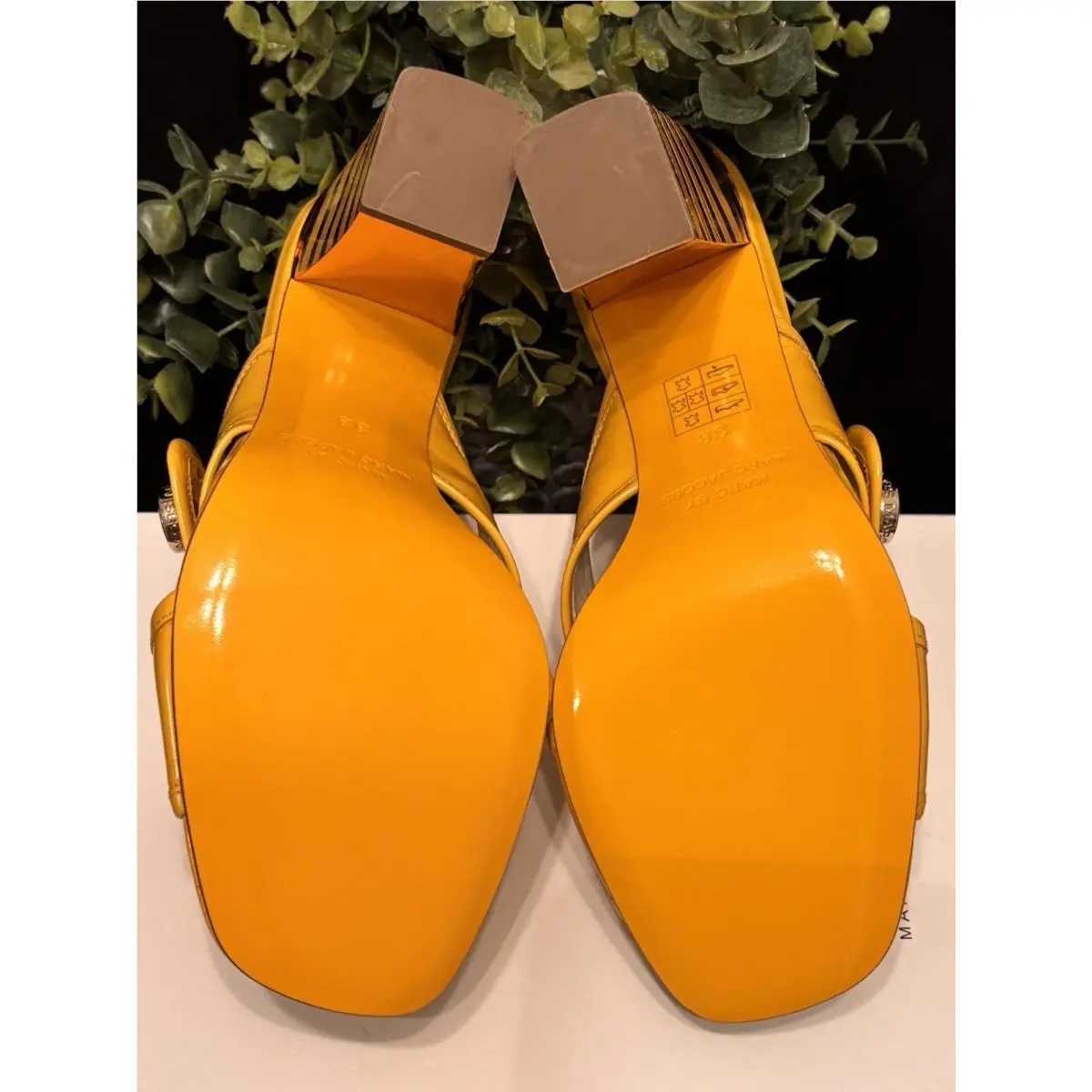 Marc Jacobs shoes - Marc by Marc Jacobs Art Deco Stripe Heels Yellow Gold - Yellow 4