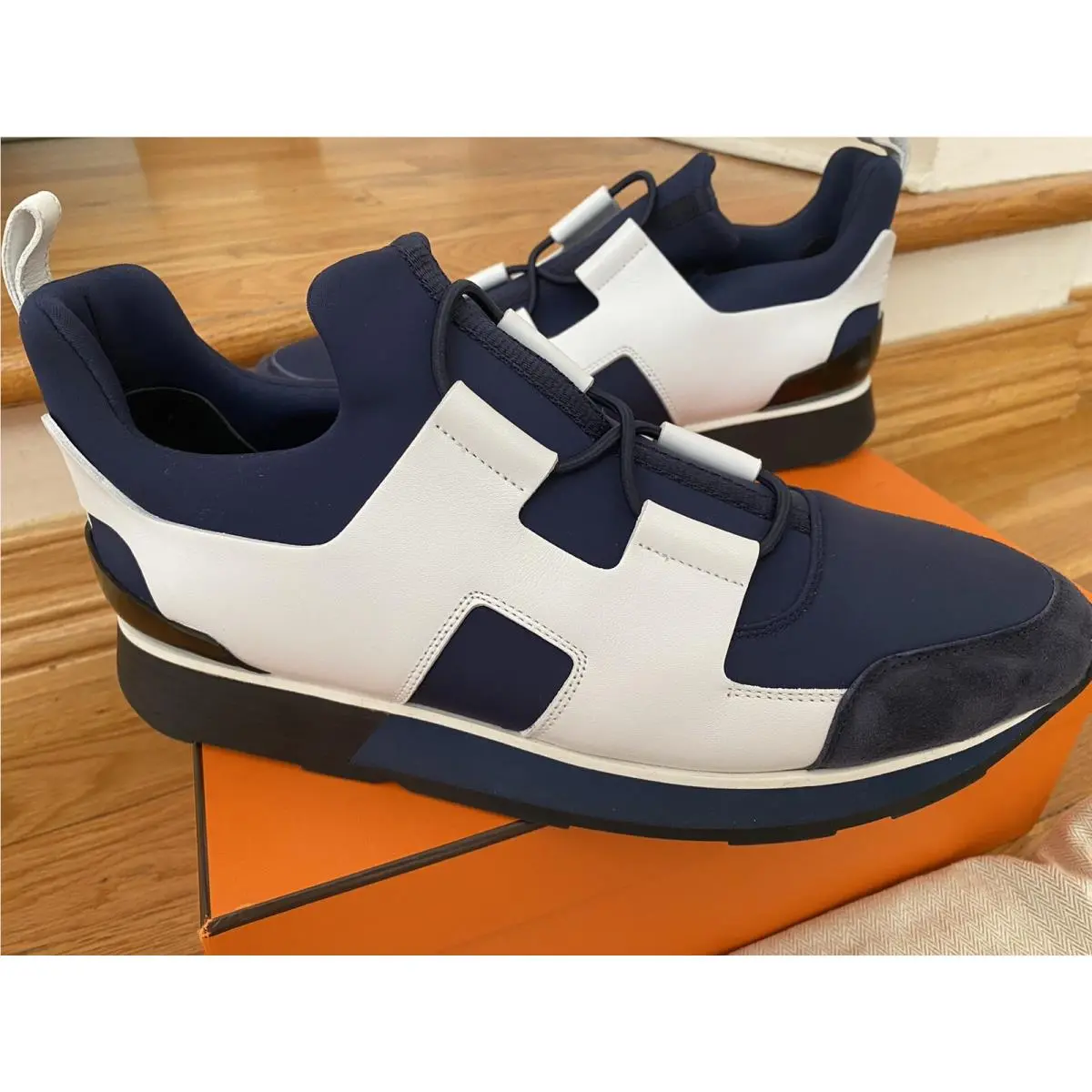 Hermes shoes - Mrine/white/black 4