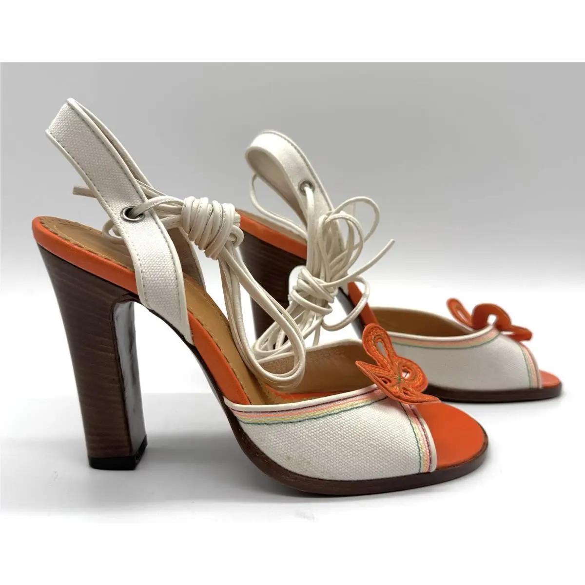 Marc Jacobs shoes - Marc Jacobs Linen Olona White - White, Orange 0